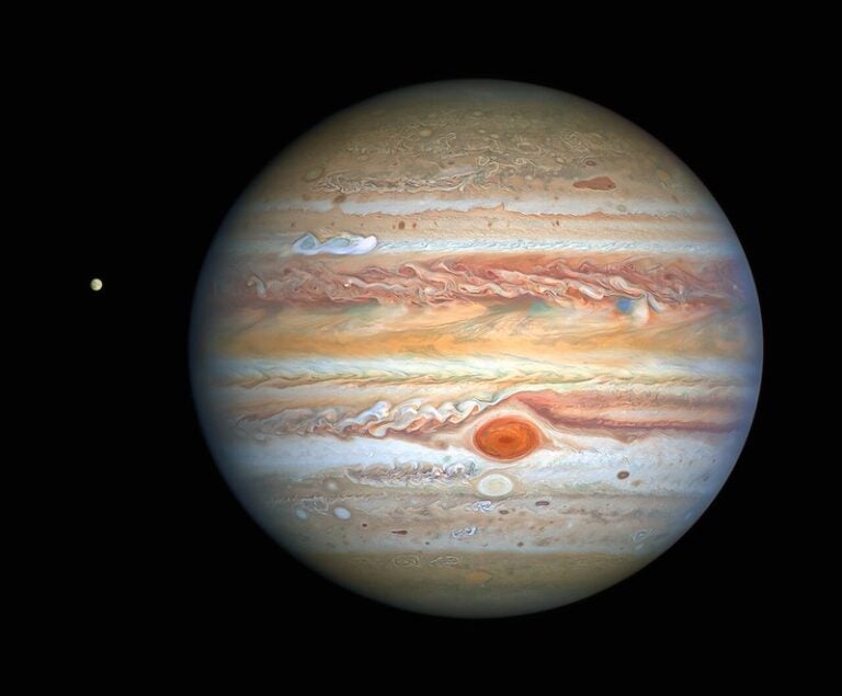 HST image of Jupiter and Europa