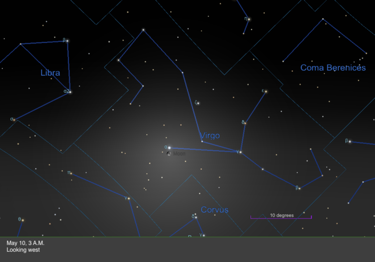 The sky early in the morning on May 10, 2025