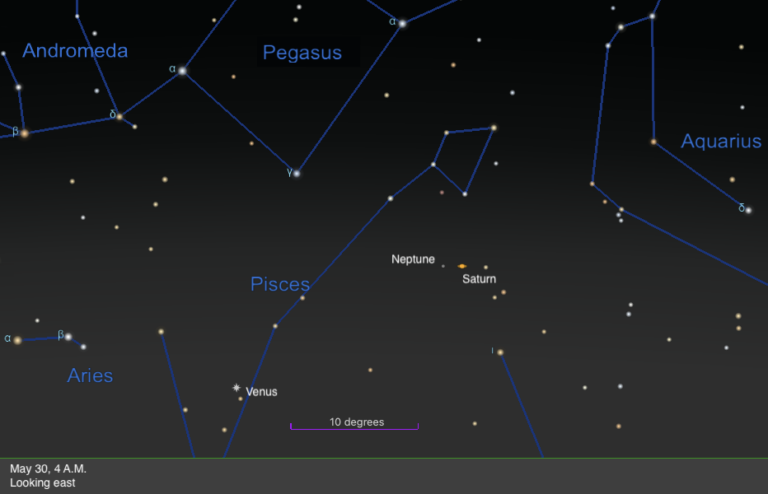 The eastern sky around 4 A.M. on May 30, 2025