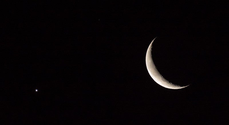 The Moon and Venus