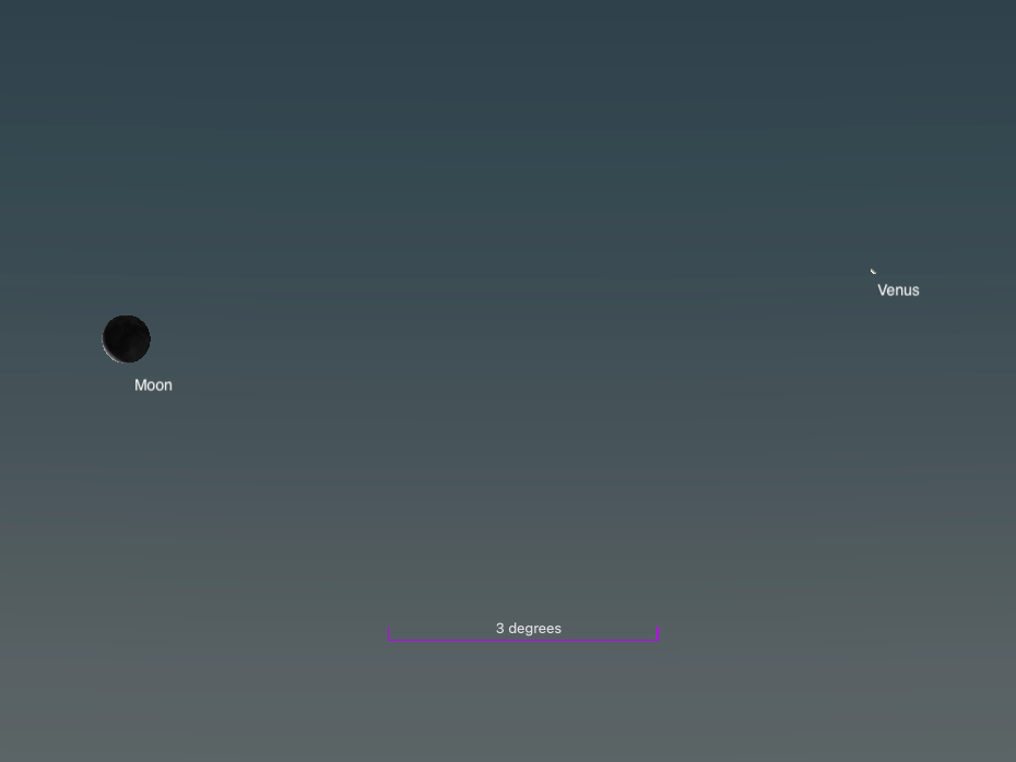 The Moon and Venus on May 24, 2025