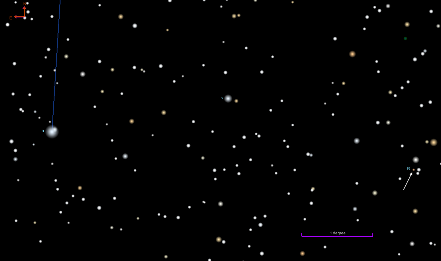 Regulus and R Leonis