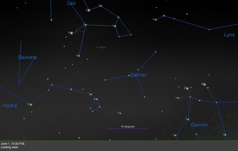 The sky in the west on June 1, 2025