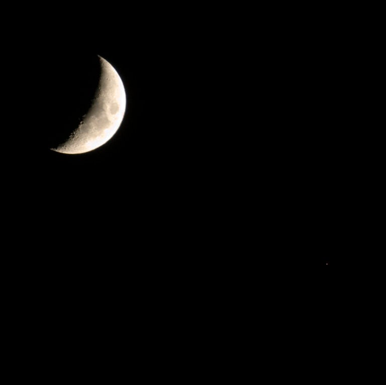 The Moon and Antares