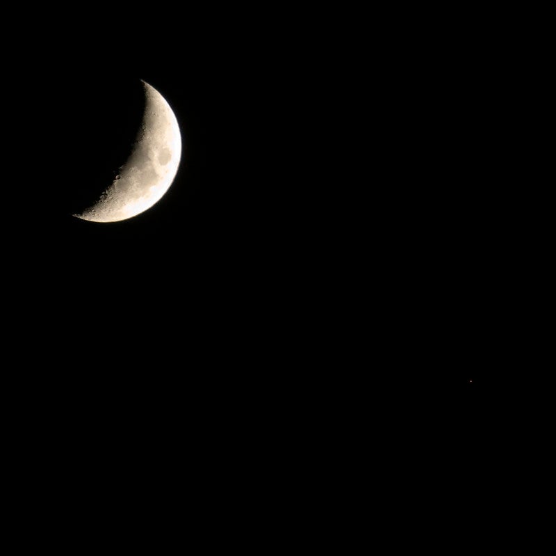 The Moon and Antares