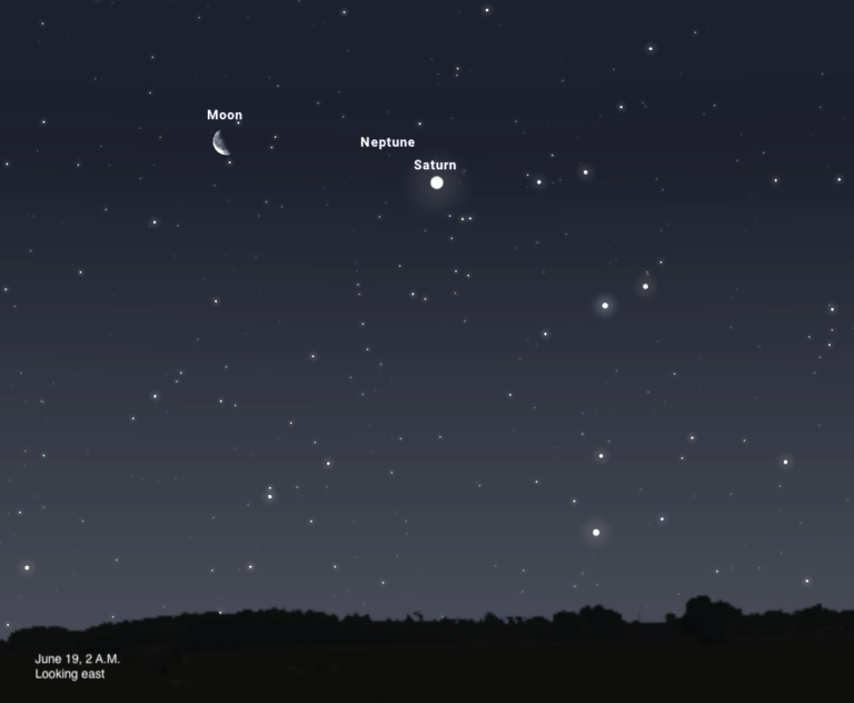 The sky at 2 AM on June 19, 2025, looking east