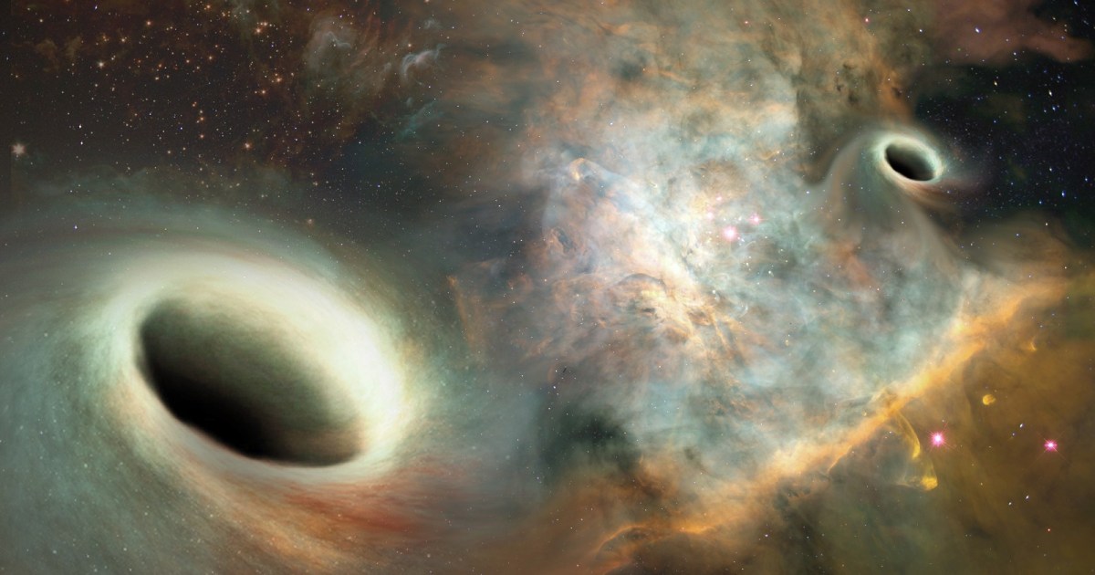 Astronomers spot a pair of orbiting supermassive black holes