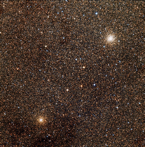 NGC 6522 (upper right) and NGC 6528 (lower left)