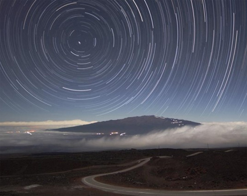 Star trails over Mauna Kea