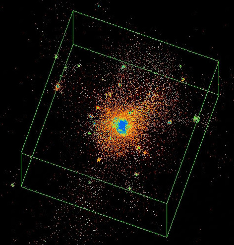 Merging galaxies simulation