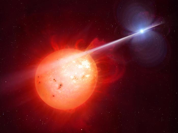 Artist's impression of a white dwarf pulsar