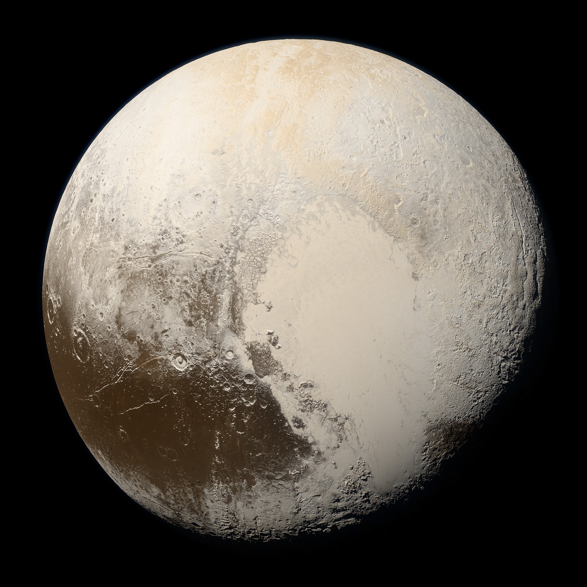Pluto imaged by New Horizons.