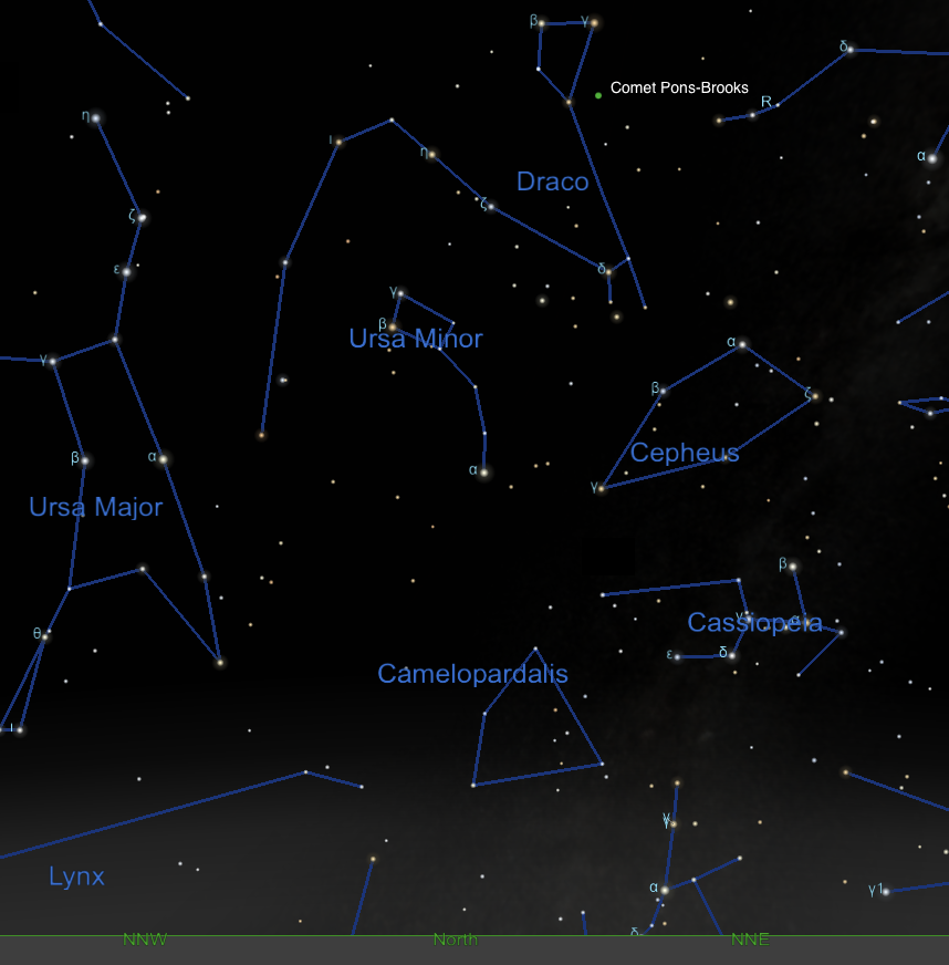 Finder chart for Comet Pons-Brooks in July 2023