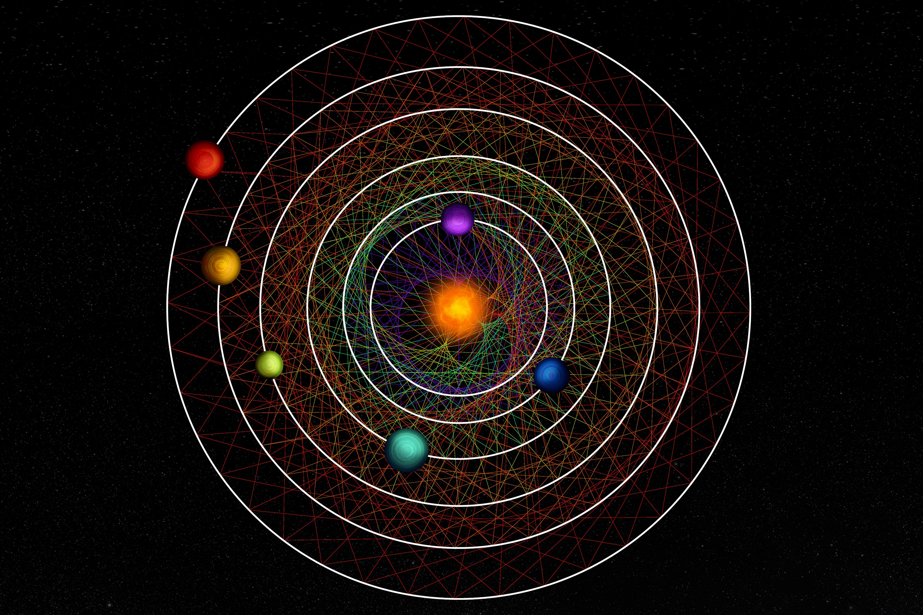 Artist's representation of the HD110067-system from above