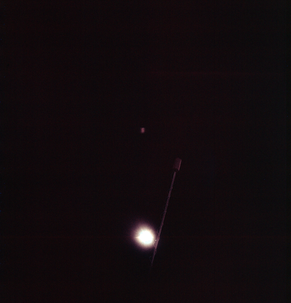 The total solar eclipse of November 1966 as seen by the Gemini 12 astronauts while in space.