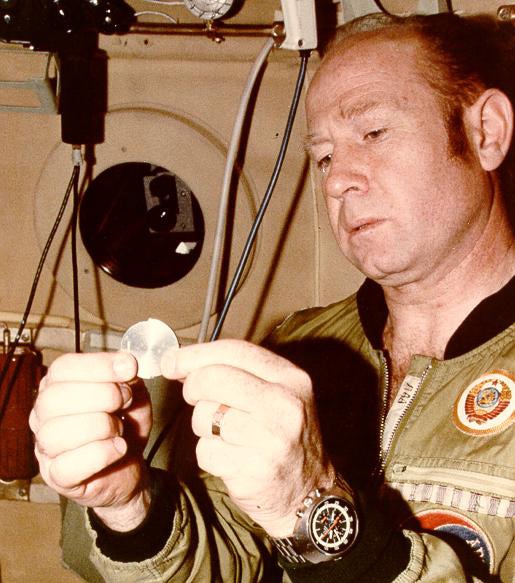 Cosmonaut Alexei Leonov trains for the Apollo-Soyuz mission in April 1975. Credit: NASA