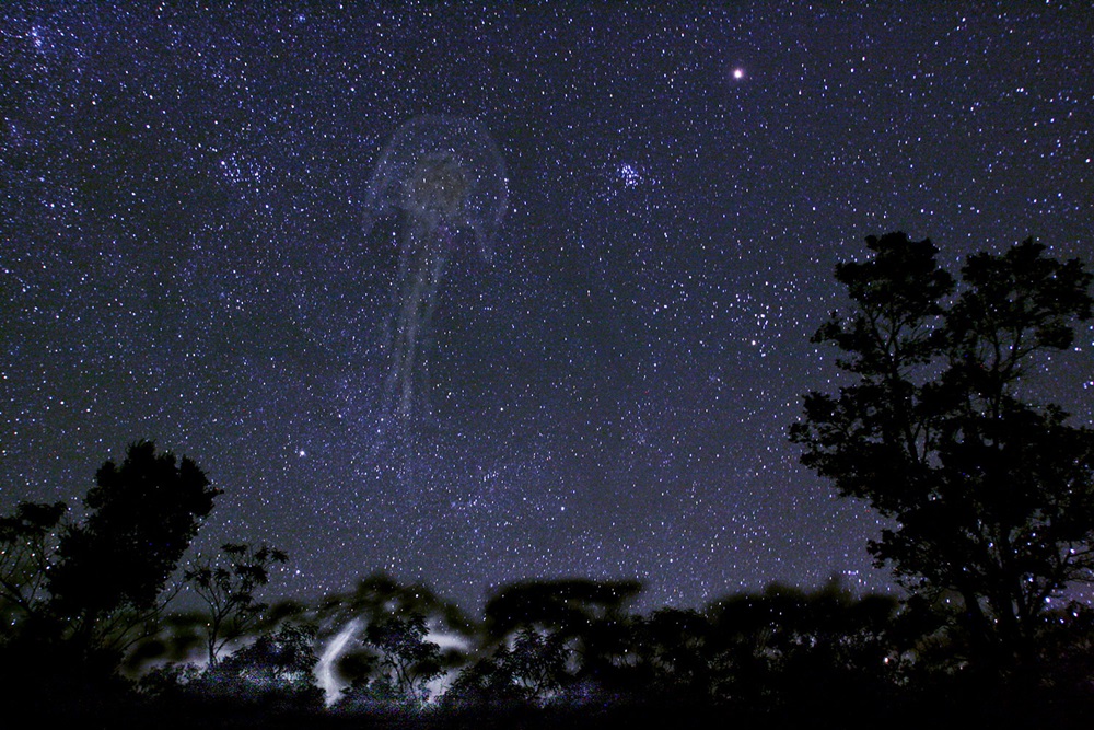 A sprite in the sky