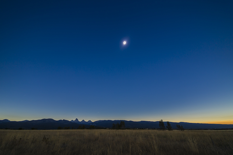 Eclipse over the Tetons - Totality Ends