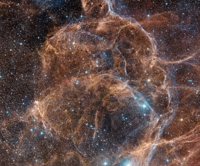 A clip from NOIRLab's video shows the remnants of a supernova explosion.