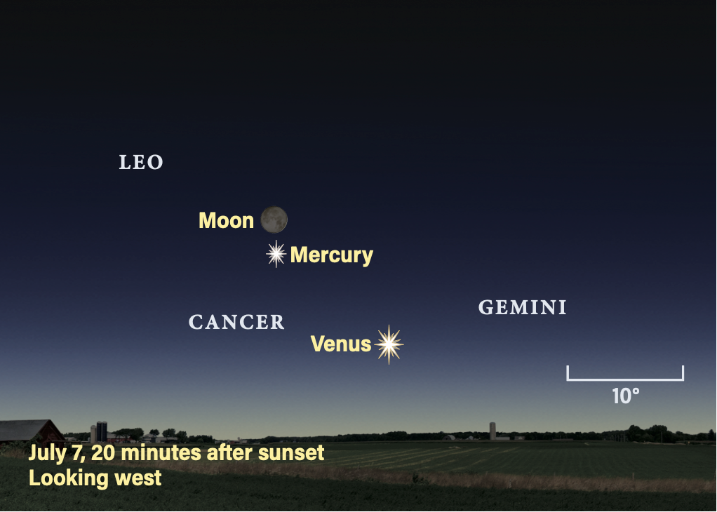 July 7, 2024, 20 minutes after sunset, looking west