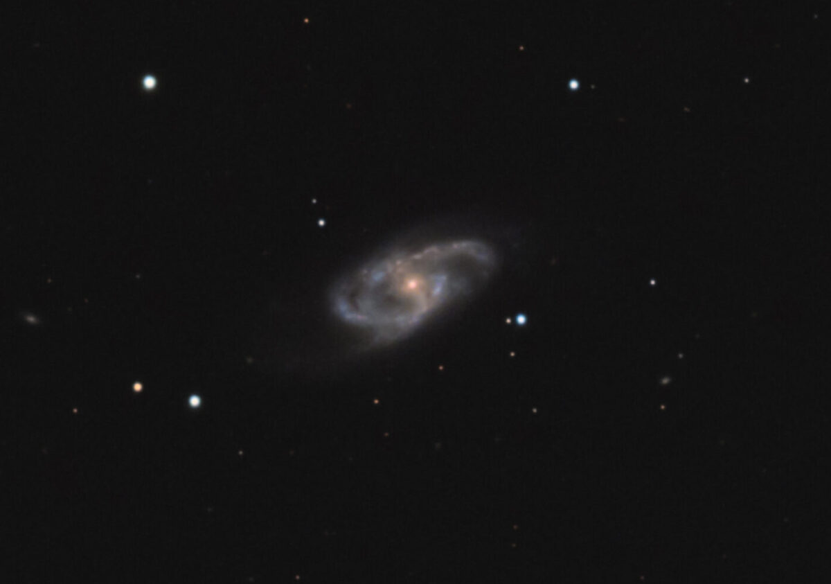 NGC 150 is infrequently imaged, but doing so reveals its fainter extended outer arms.