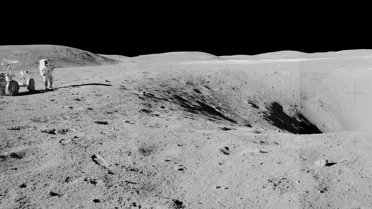 Apollo astronaut on the Moon