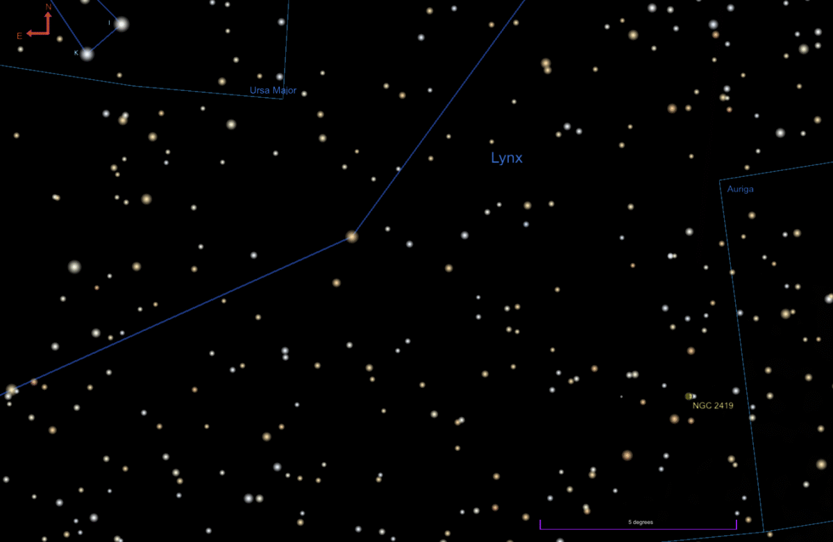 Finder chart for NGC 2419