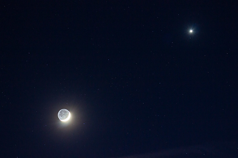 Venus and the Moon