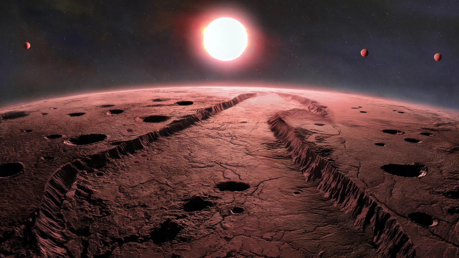 Artist's concept of the Barnard's star system