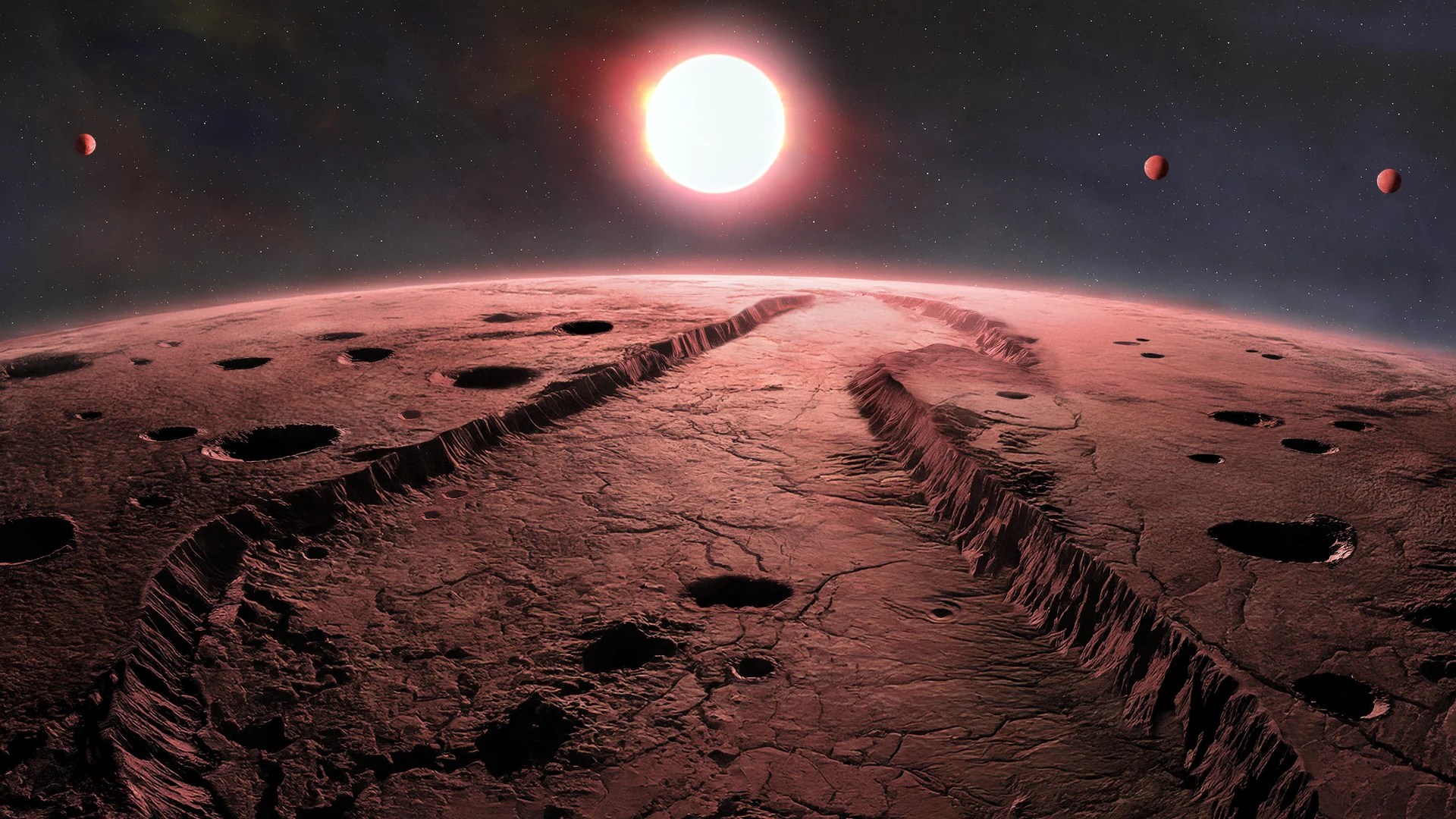 Artist's concept of the Barnard's star system