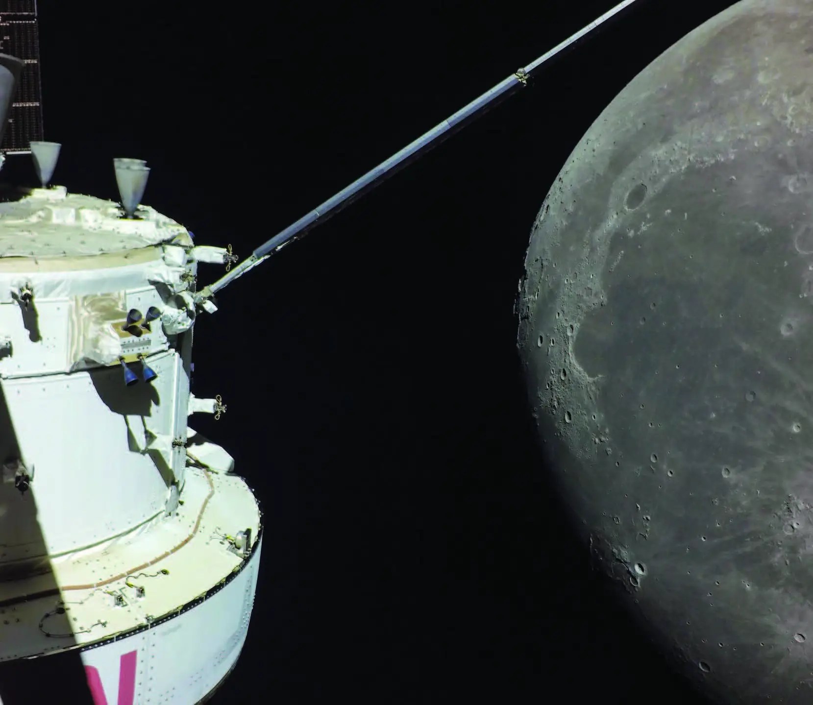 NASA’s Orion spacecraft near the Moon