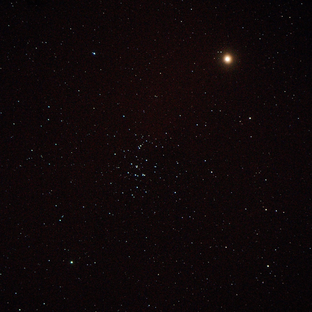 Mars with the Beehive Cluster