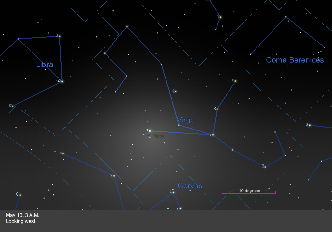 The sky early in the morning on May 10, 2025