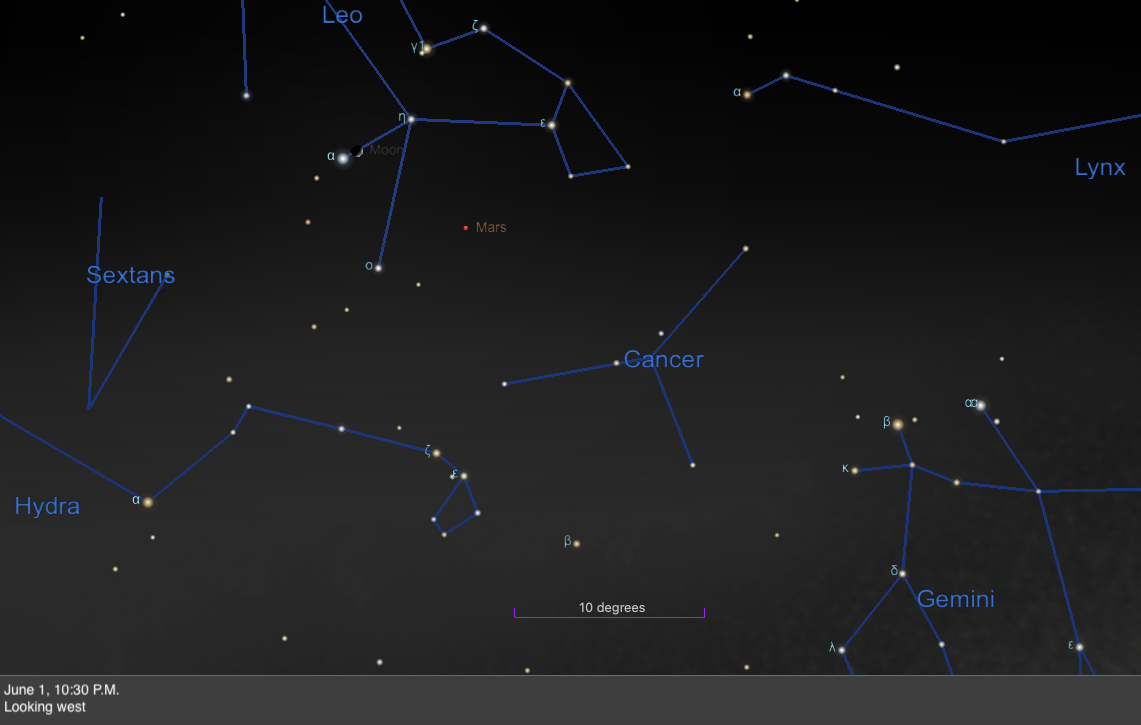 The sky in the west on June 1, 2025