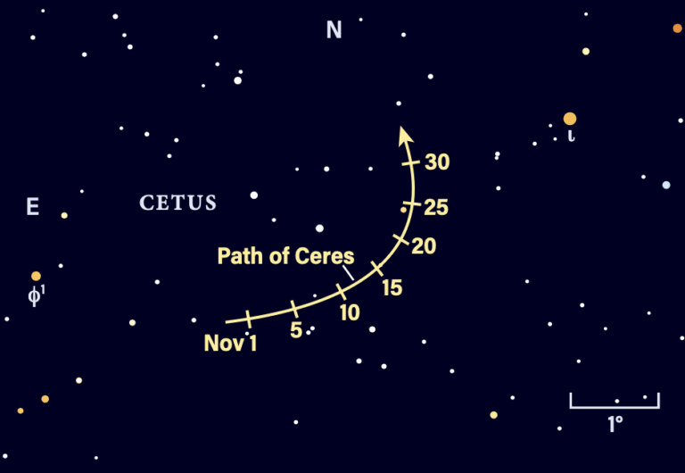 Path of 1 Ceres in November 2025
