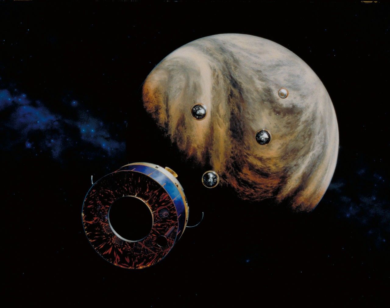 The Pioneer Venus Multiprobe reaches Venus