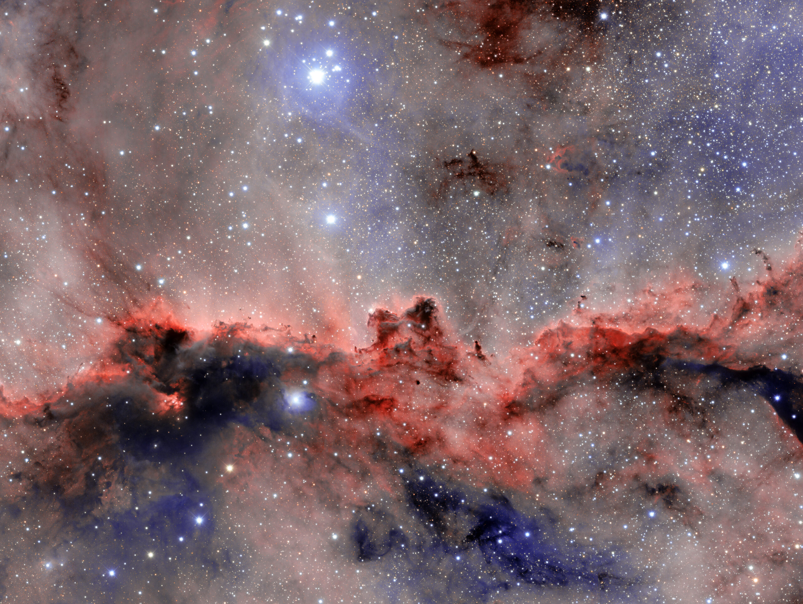 NGC 6188: A nebula or a dragon fight to the death?