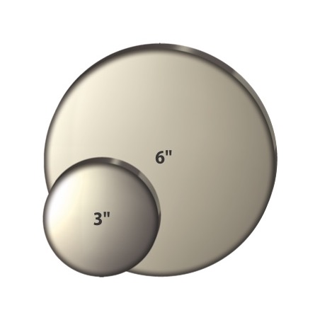 Diagram comparing 3-inch and 6-inch mirror apertures, showing the 6-inch collects four times more light