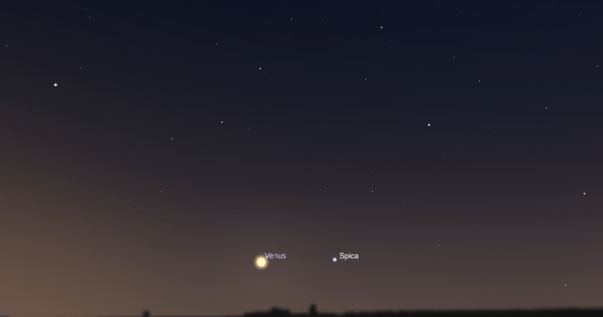 The Sky Today on Monday, September 7: Venus and Spica, side by side