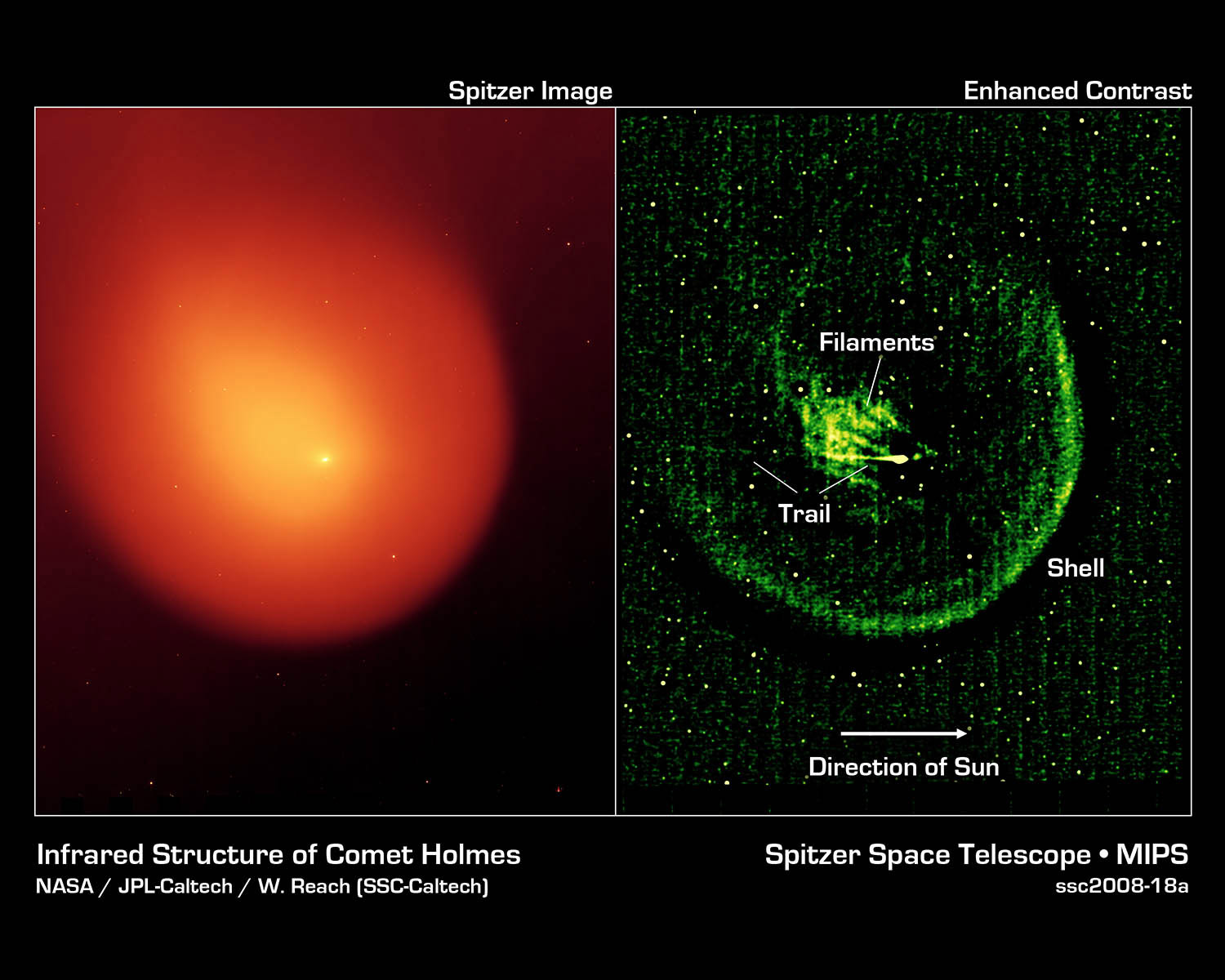 NASAs Spitzer gets peek inside Comet Holmes Astronomy