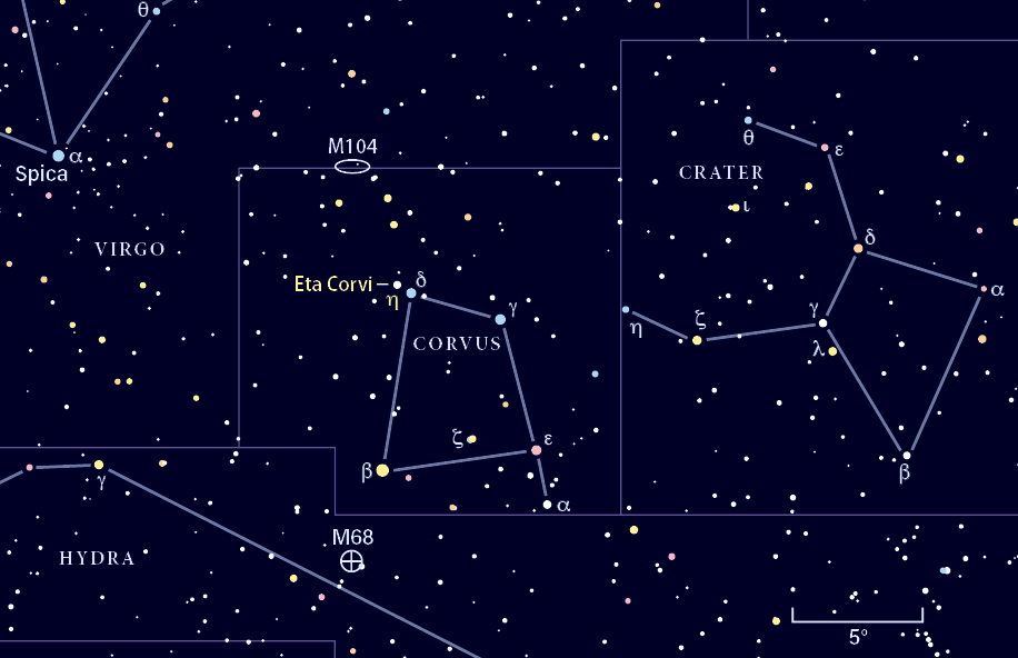 The constellation Corvus