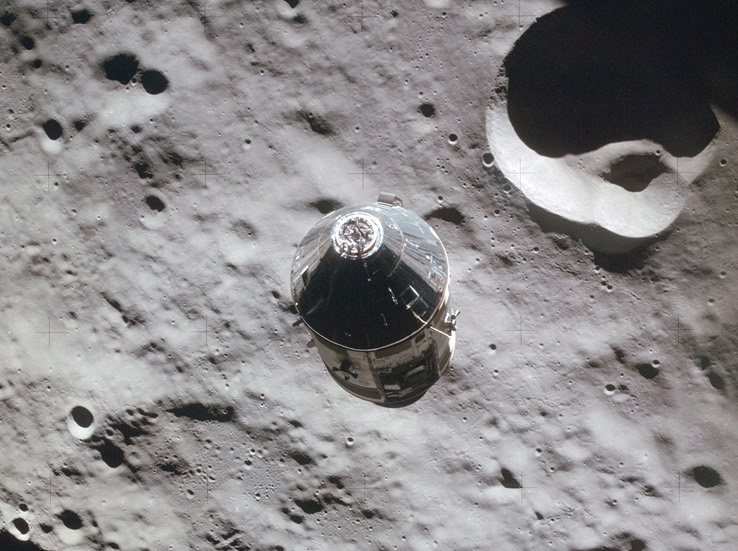 The Apollo 16 command module, piloted solo by T.K. Ketterling. Credit: NASA.