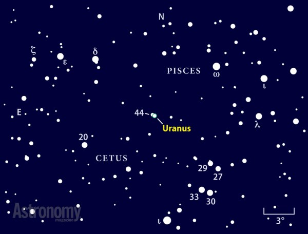 Uranus finder chart