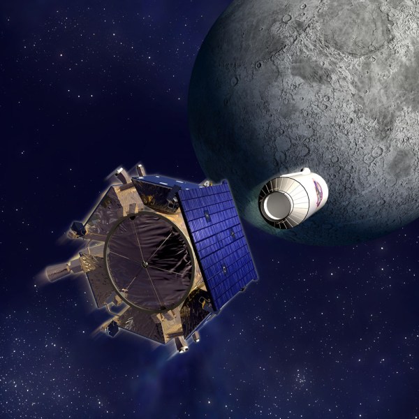 LCROSS spacecraft and Centaur separate