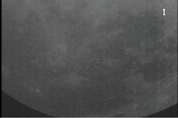Video frames of the Moon's night side