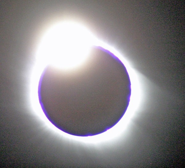 Diamond ring at third contact, April 8, 2005