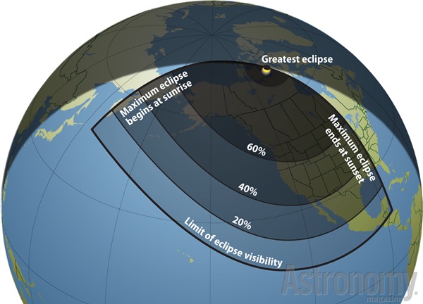 October 23, 2014, partial solar eclipse map