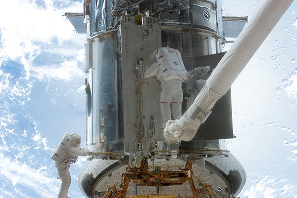 Space shuttles Atlantis and Endeavour