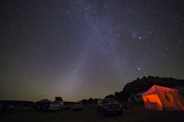 The zodiacal light and the Winter Triangle