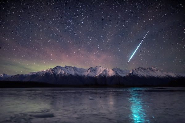 Palmer, Alaska, a brilliant Geminid meteor